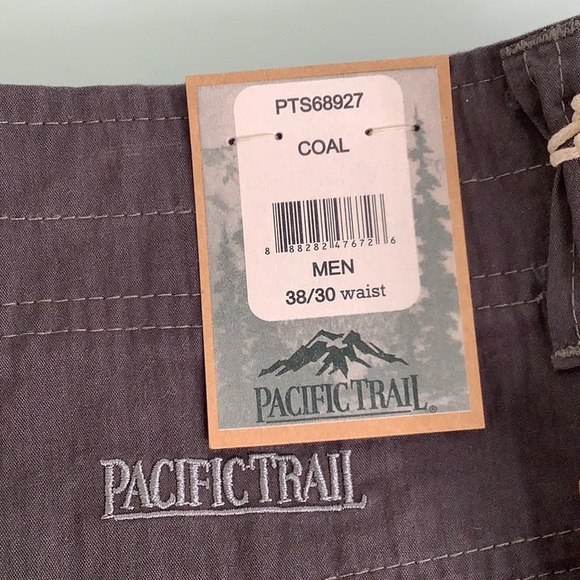 Pacific Trail Coal Relaxed fit multi pockets Cargo pants men size 38X30 NWT - Picture 5 of 13